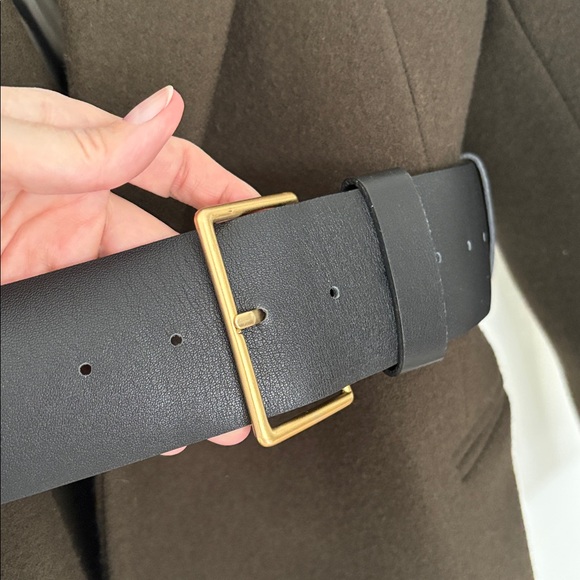 DRAE Khaki Wool Belted Blazer - Picture 4 of 7